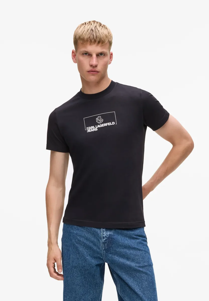 SLIM-FIT LOGO - T-Shirt print - black