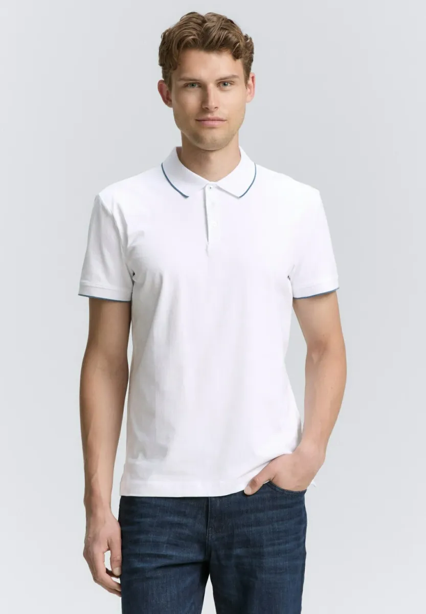 SLIM FIT MIT STRETCH - Poloshirt - white