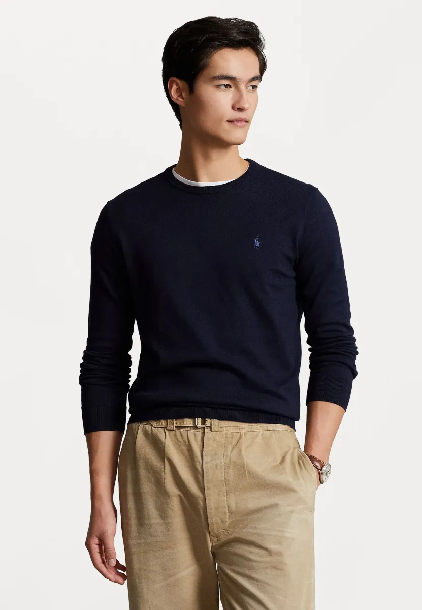 SLIM FIT - Strickpullover - hunter navy