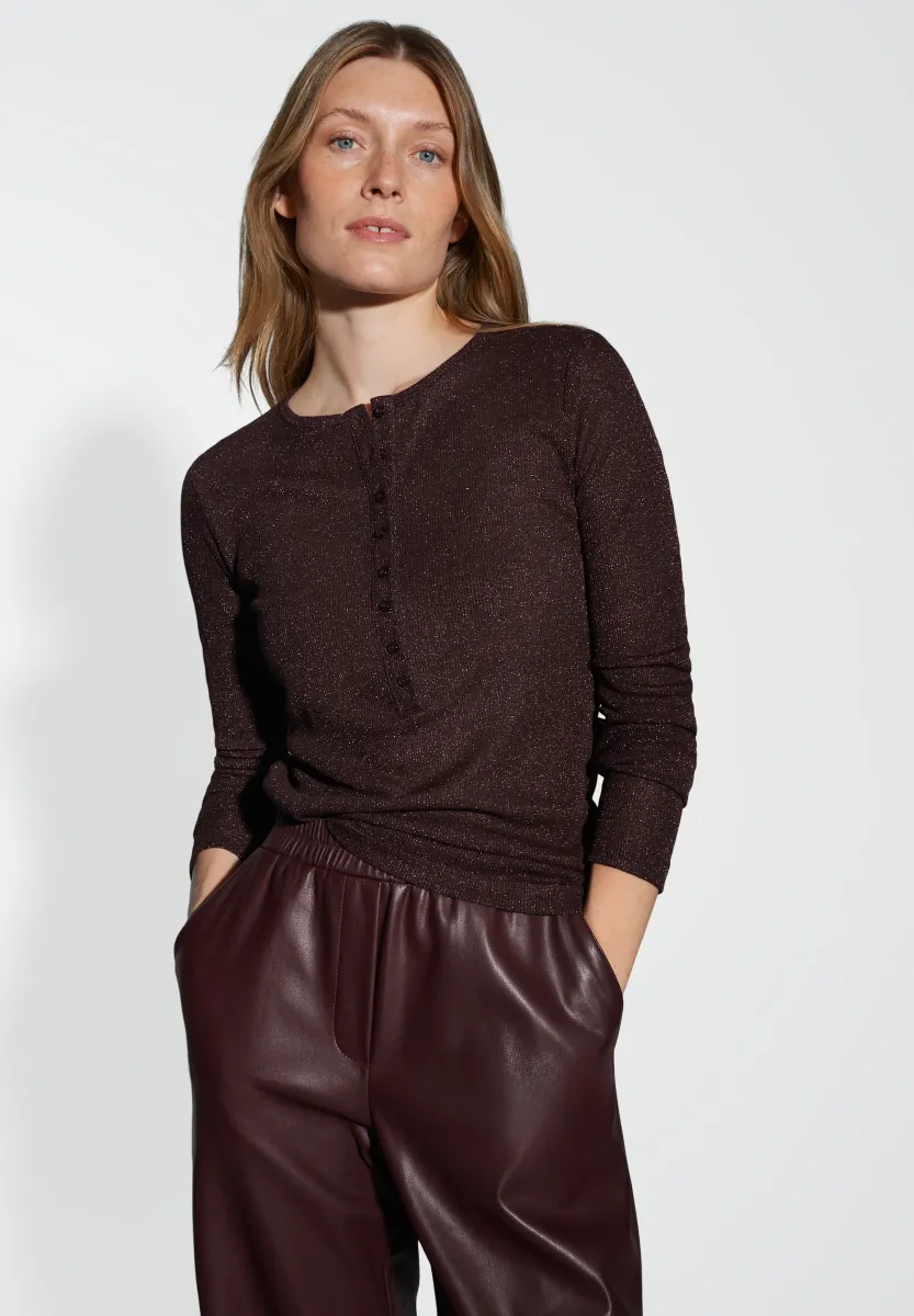 SLIM FIT SUBTLE  - Strickpullover - dark grape