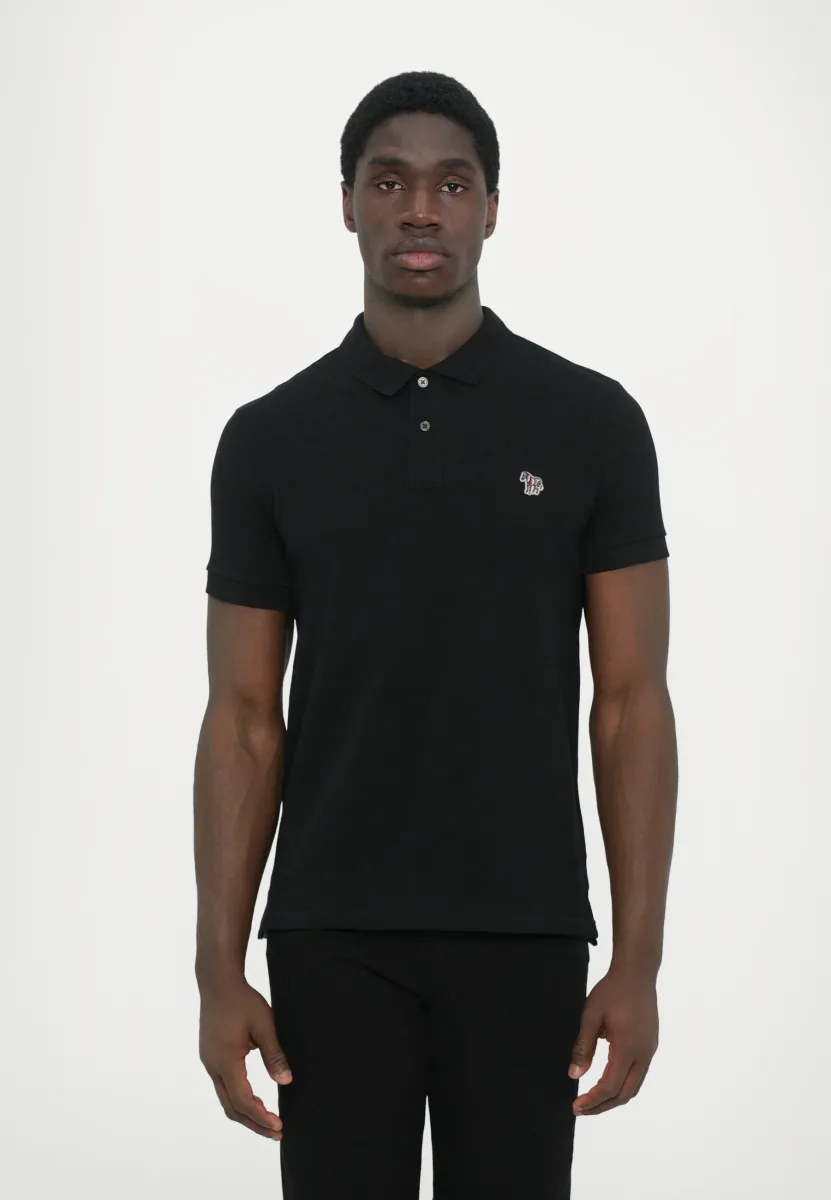 SLIM FIT ZEBRA - Poloshirt - black