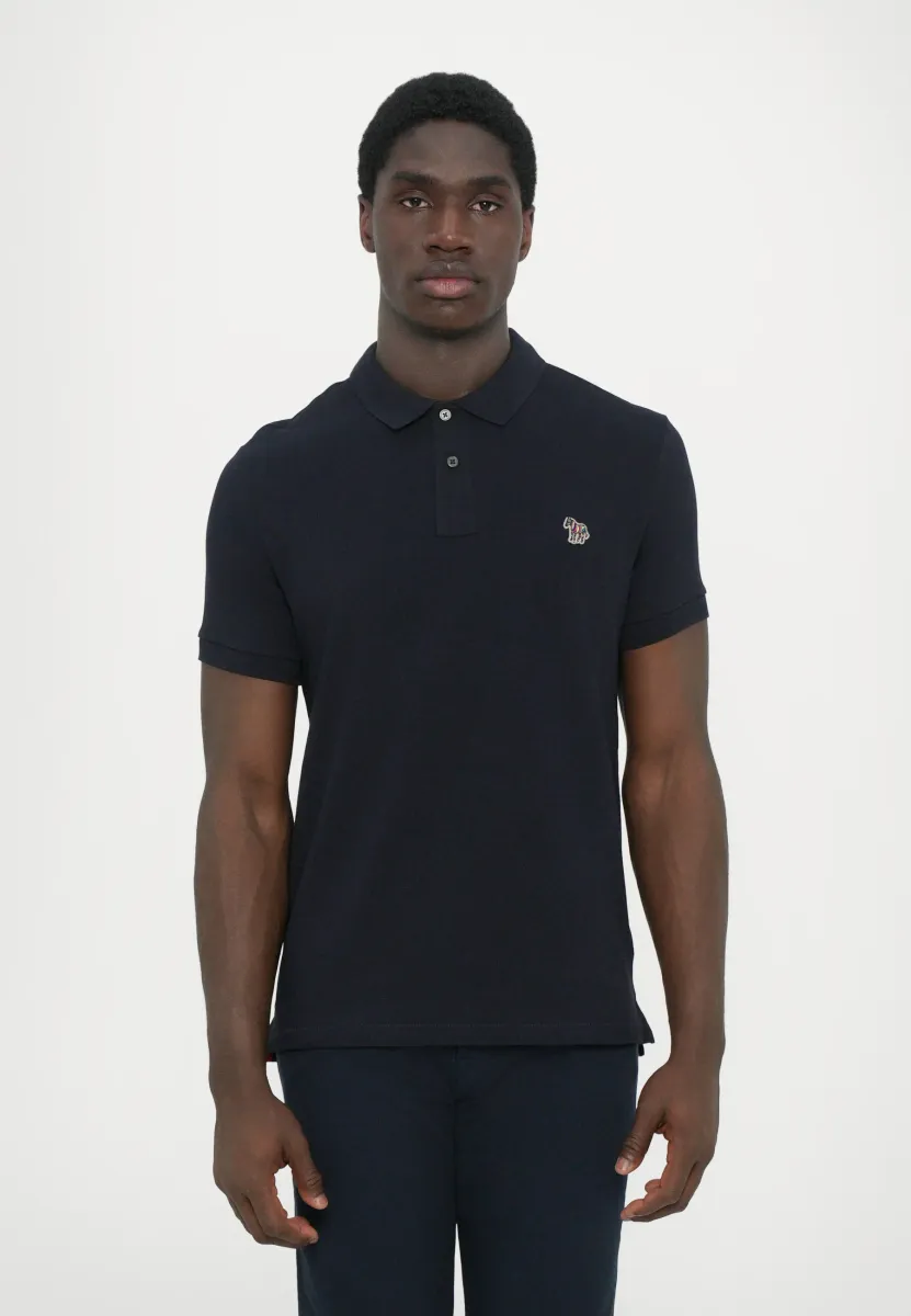 SLIM FIT ZEBRA - Poloshirt - dark blue