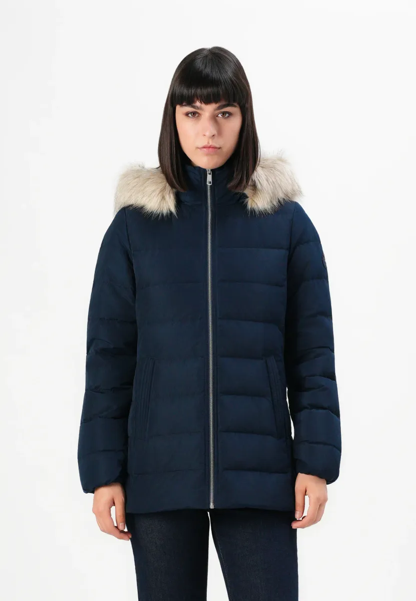 SLIM JACKET WITH FUR - Winterjacke - dark night navy