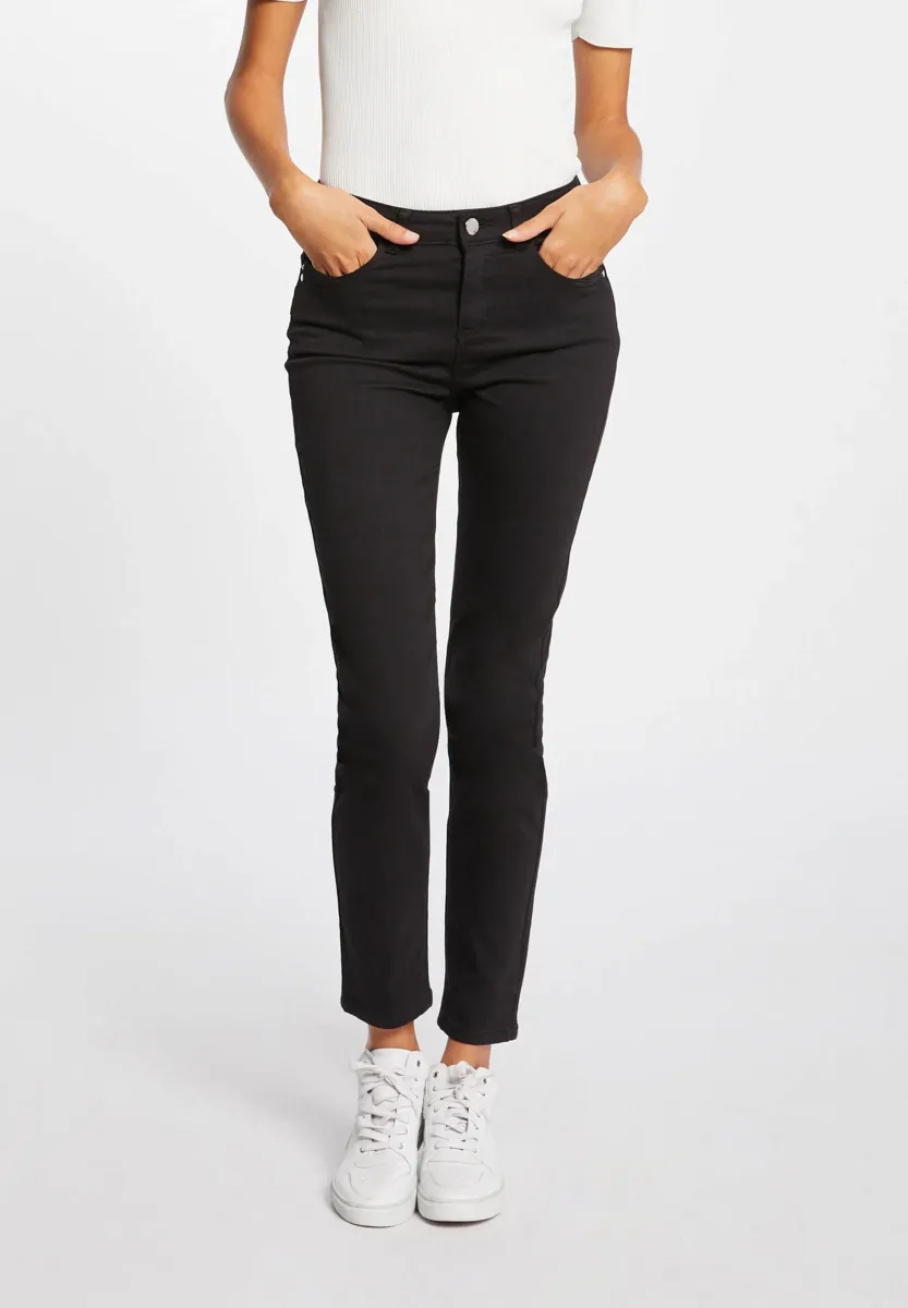 SLIM STANDARD-WAISTED  - Stoffhose - black