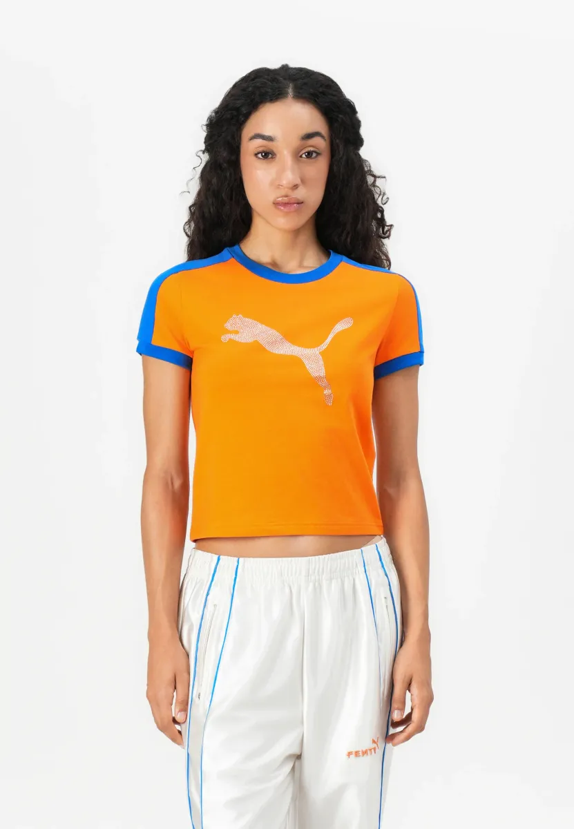 SLIM TEE - T-Shirt print - rickie orange
