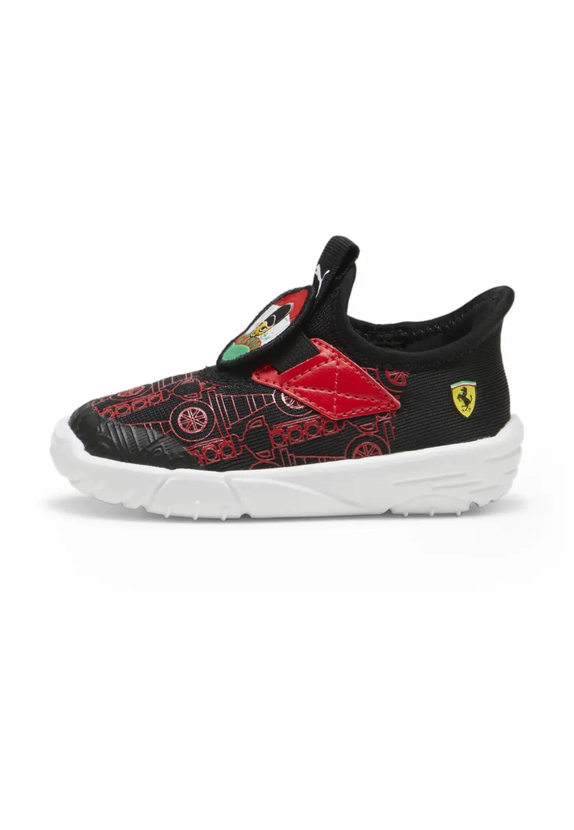 SLIPKART - Slipper - black rosso corsa