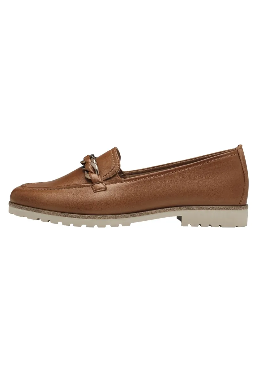Slipper - cognac leather