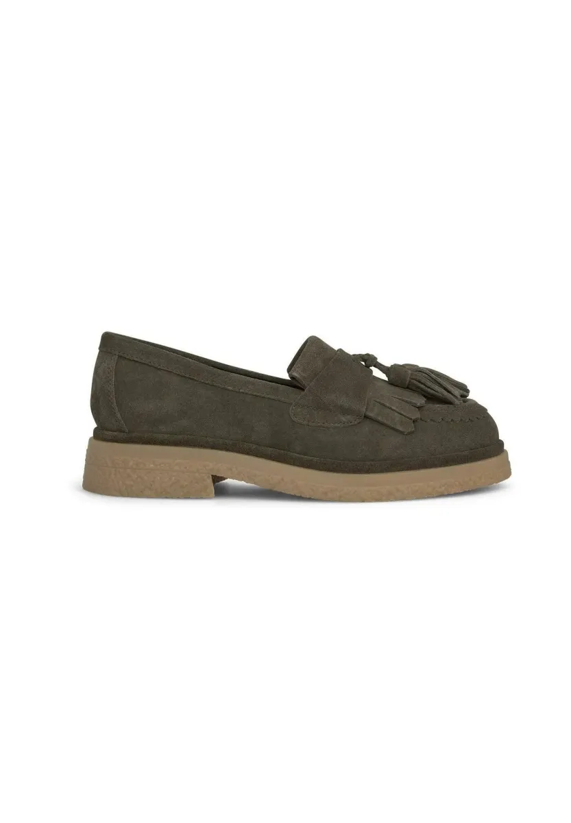 Slipper - verde oscuro jaspeado