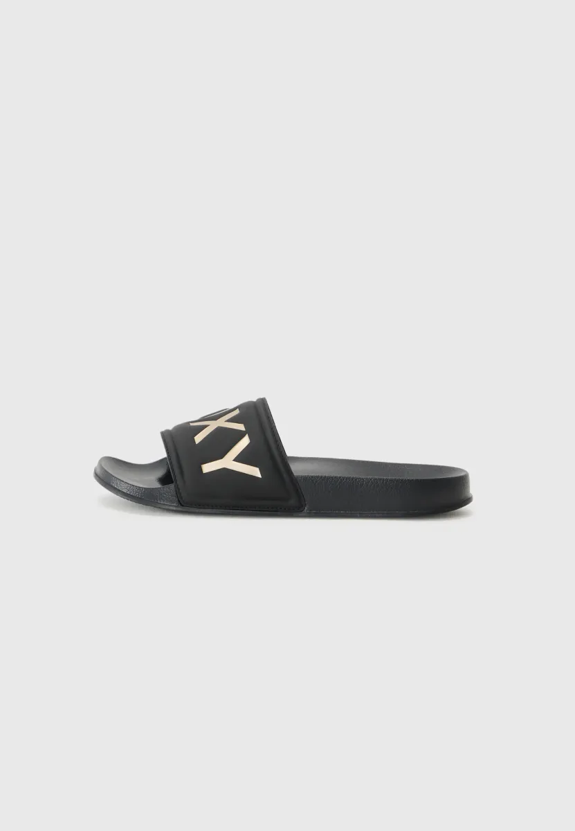 SLIPPY II - Badesandale - black/gold-coloured
