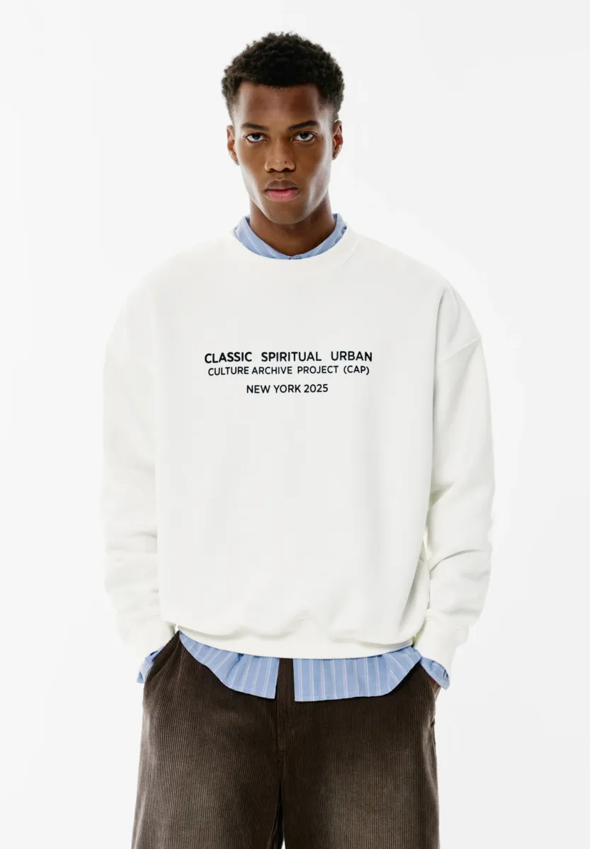 SLOGAN - Sweatshirt - white