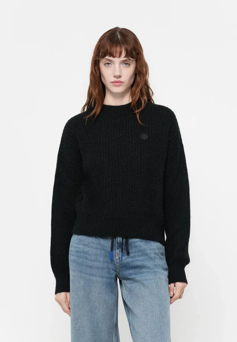 SLOGERYNNA - Strickpullover - black