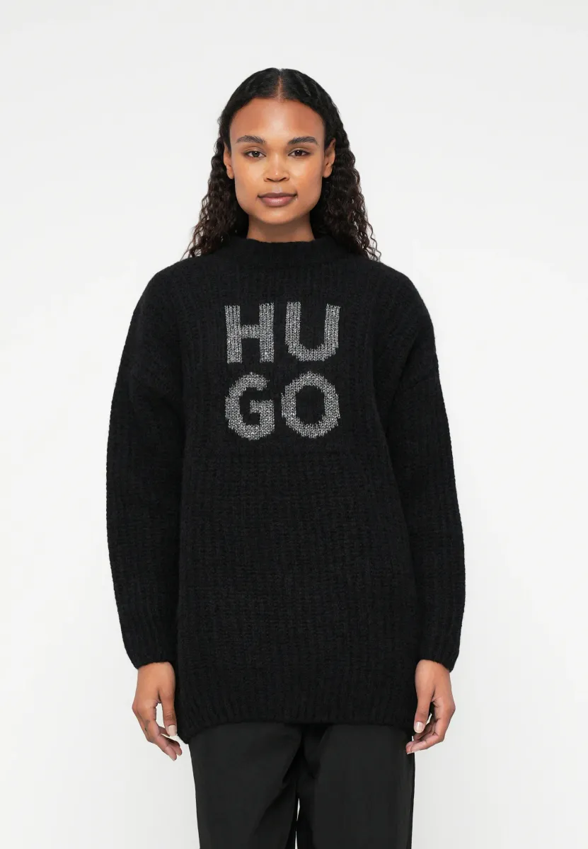 SLOGUIS - Strickpullover - black