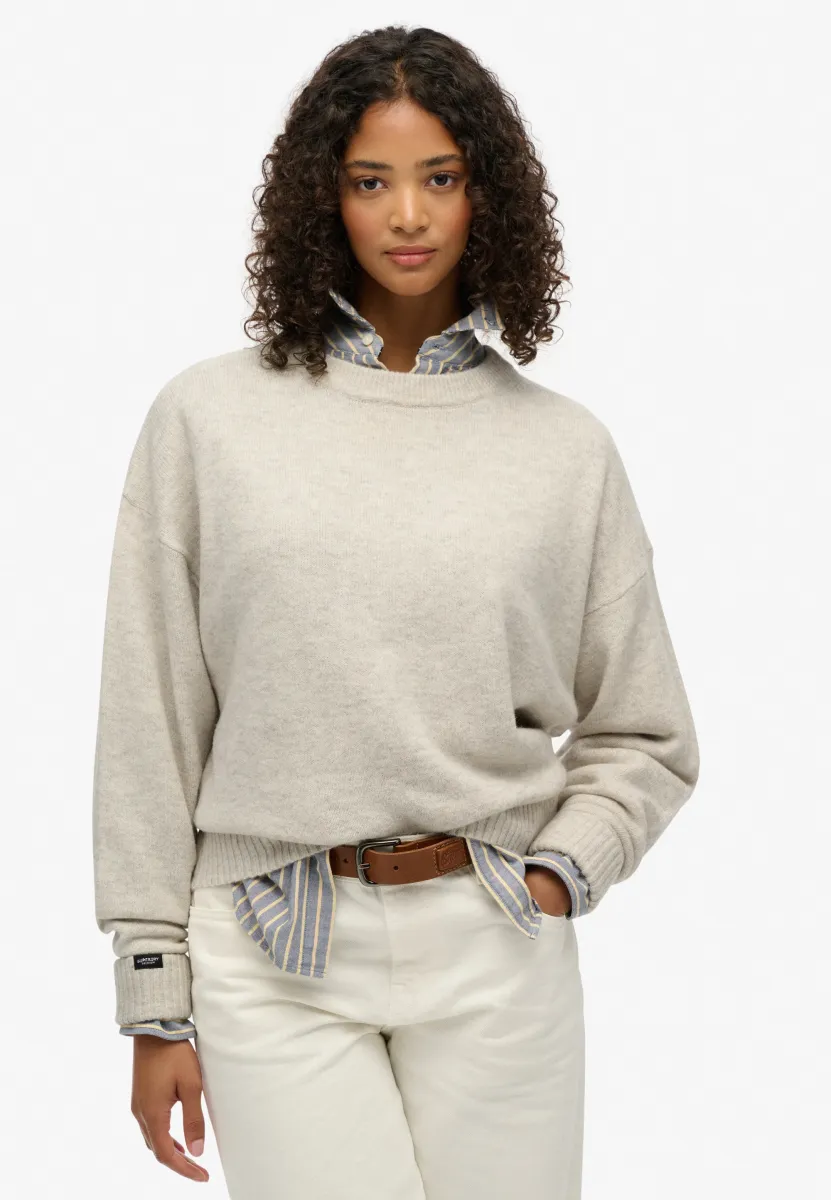 SLOUCHY CREW NECK  - Strickpullover - oatmeal twist