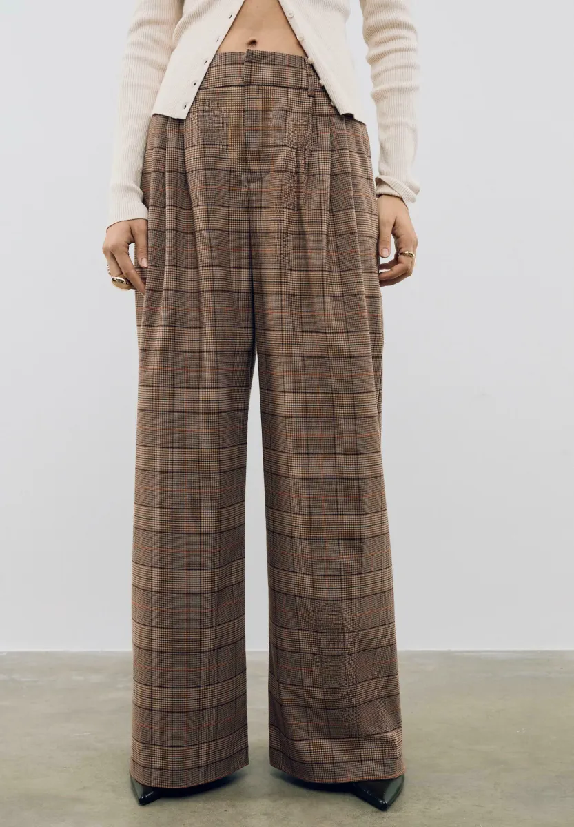 SMART CHECK  - Stoffhose - mottled brown