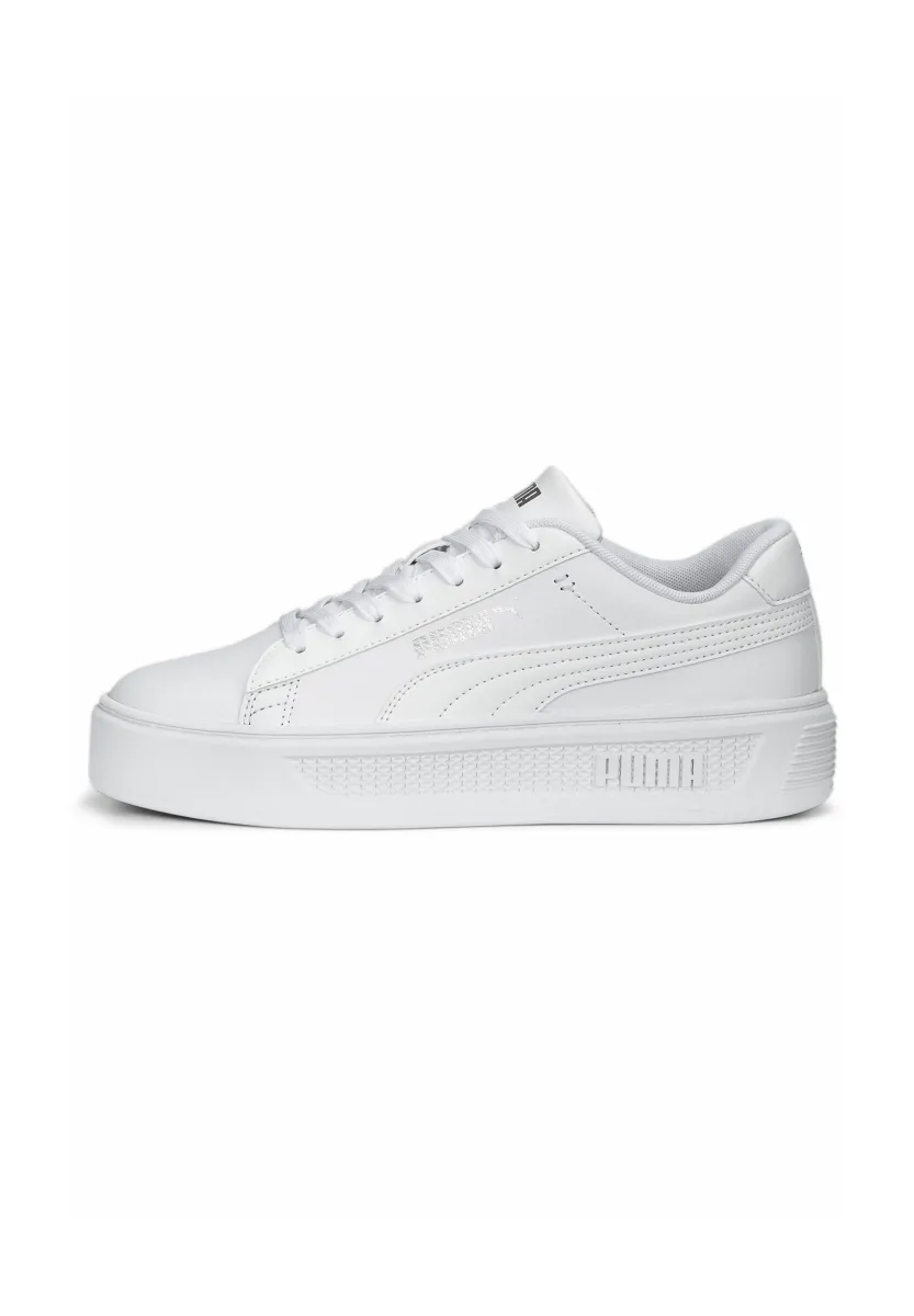 SMASH PLATFORM V3 - Sneaker low - puma white silver