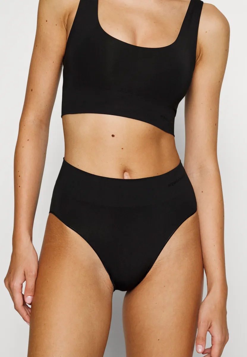 SMOOTH HIGH-LEG BRIEFS - Slip - black