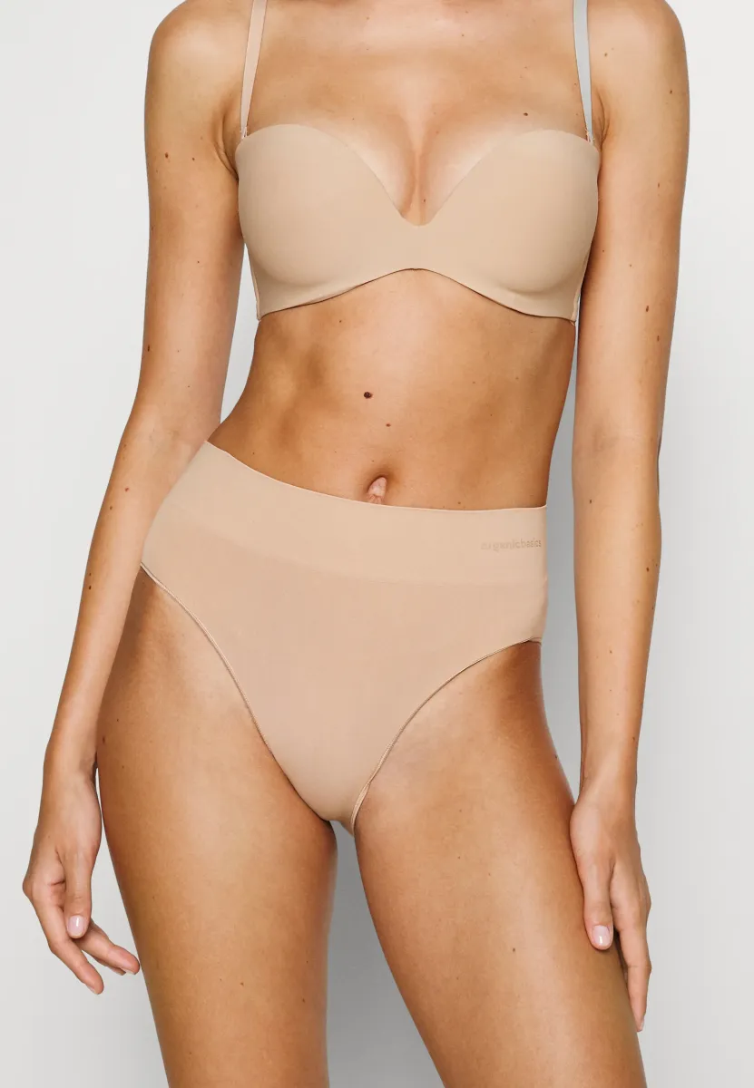 SMOOTH HIGH-LEG BRIEFS - Slip - hazelnut