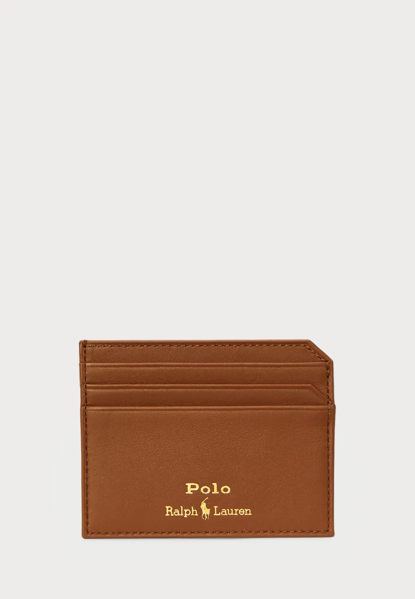 SMOOTH LEATHER CARD CASE - Geldbörse - saddle