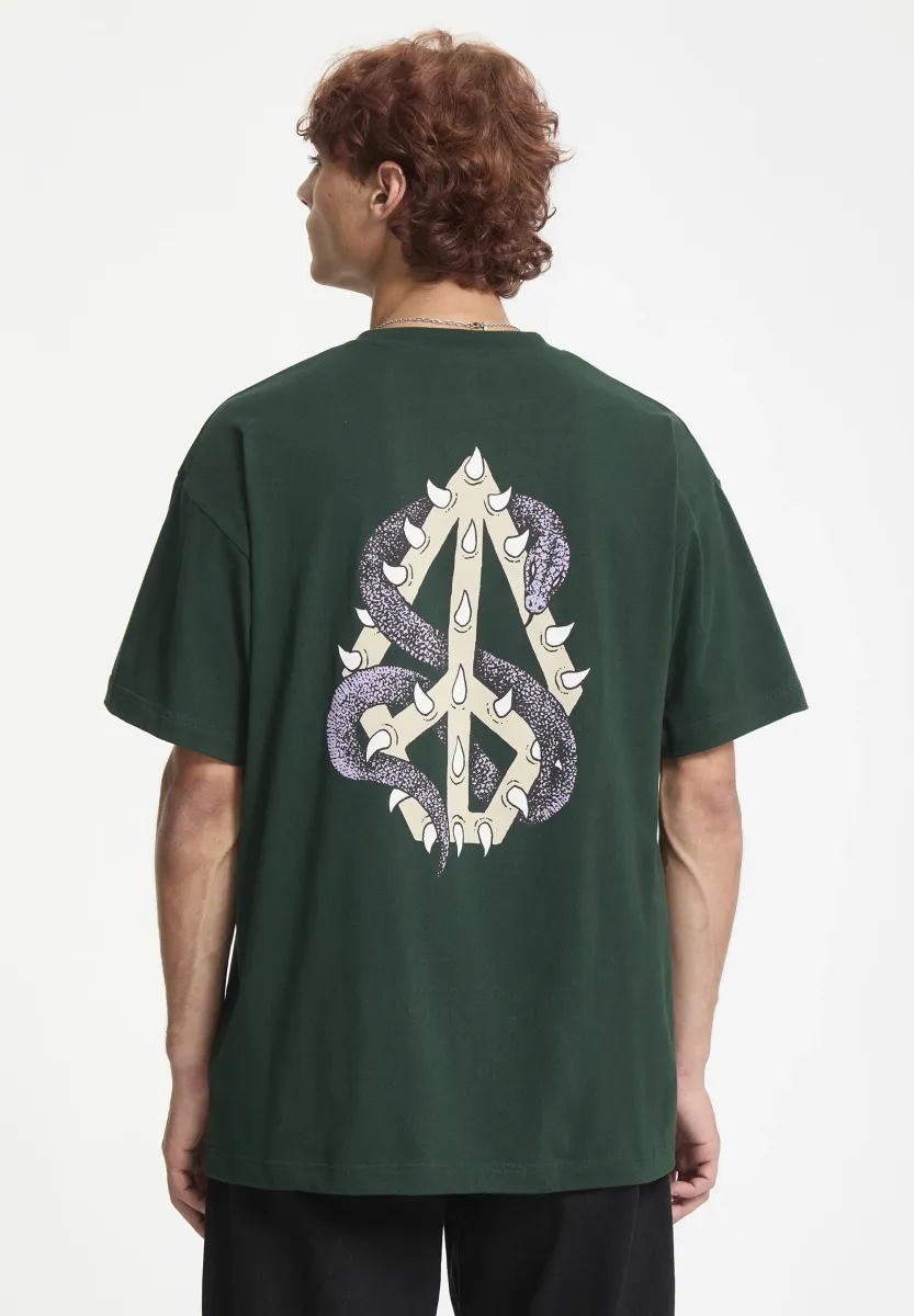 SNAKE PEACE LSE - T-Shirt print - scarab