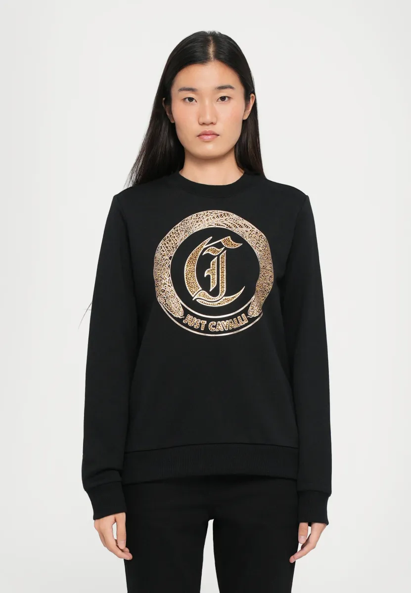 SNAKE ROUND STUDS - Sweatshirt - black/gold-coloured