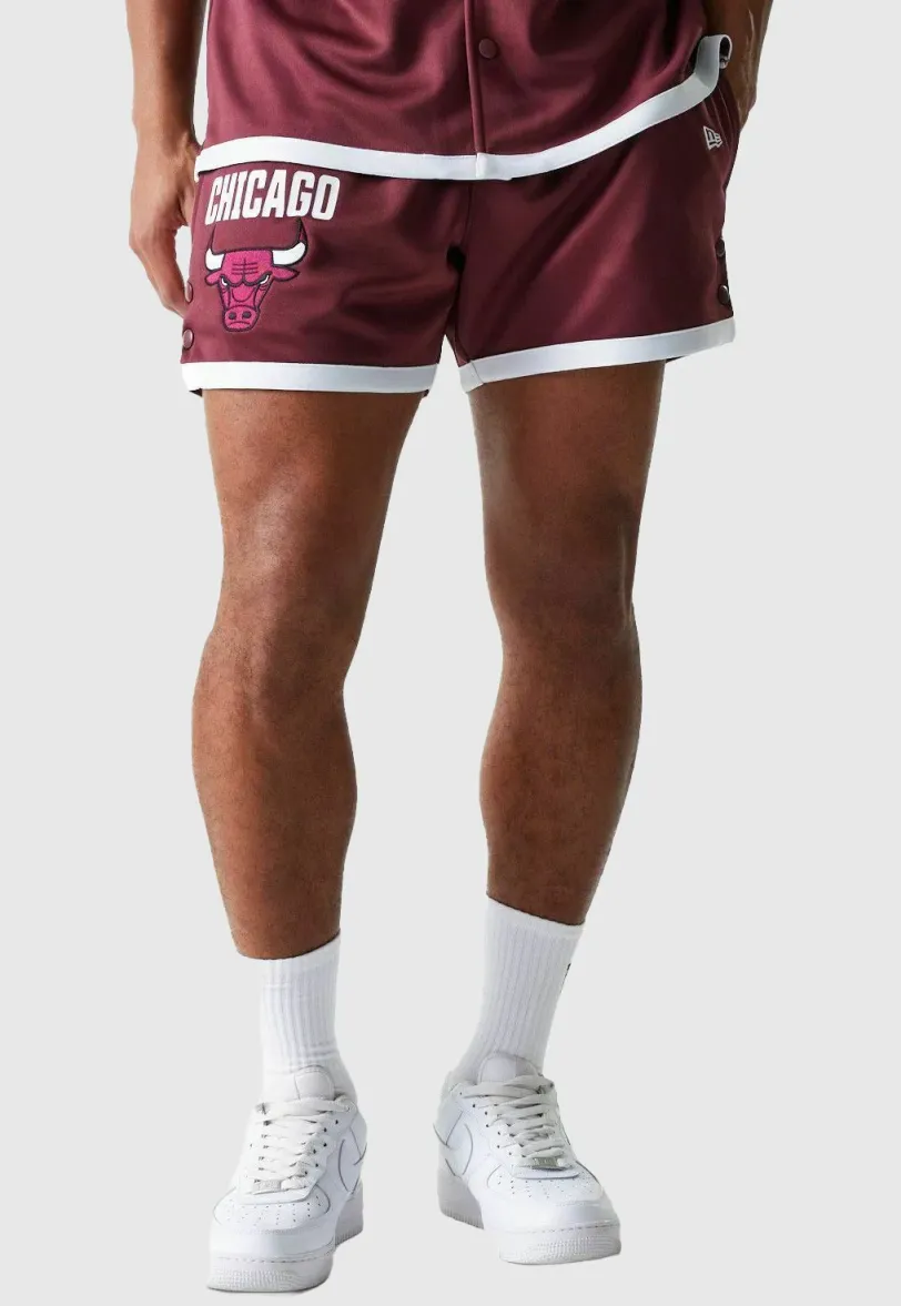 SNAP BUTTON CHICAGO BULLS - Kurze Sporthose - rubis