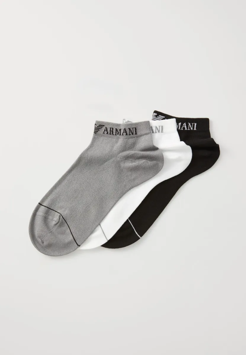 SNEAKER 3 PACK - Socken - black/white/quietshade