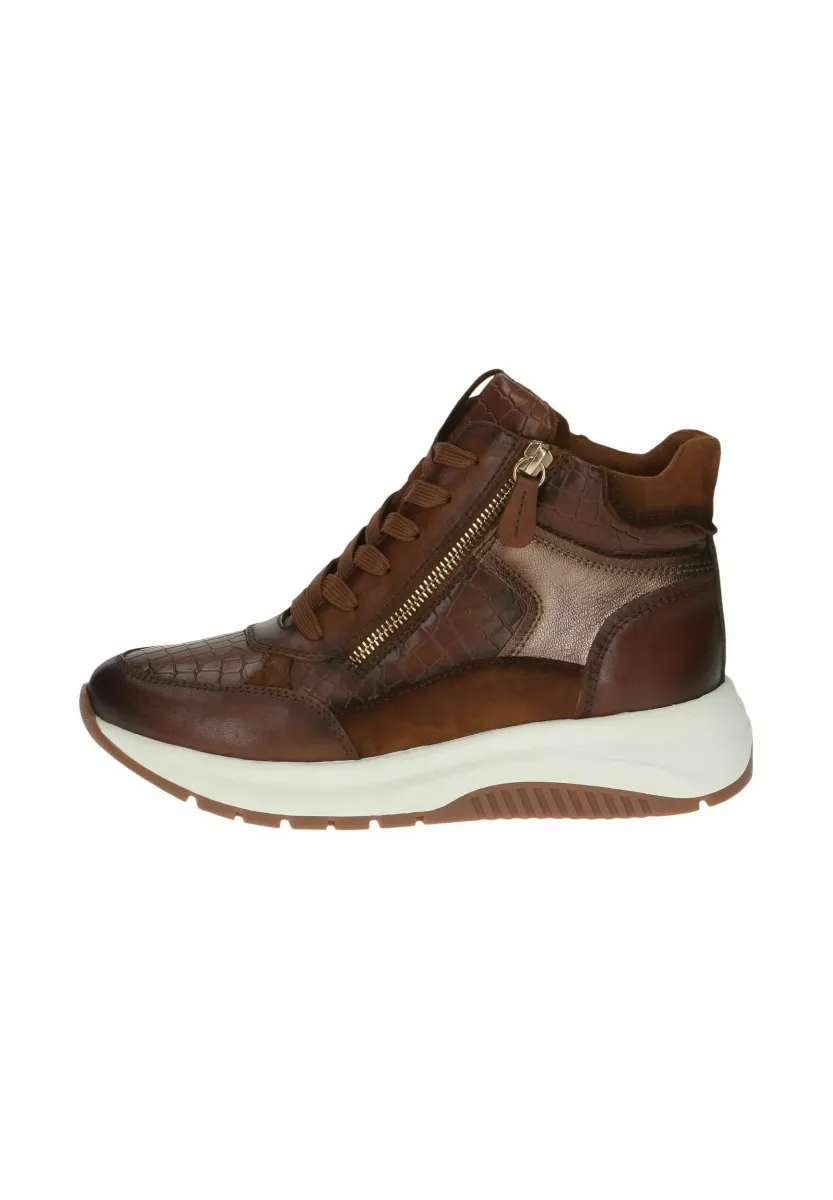 Sneaker high - cognac comb