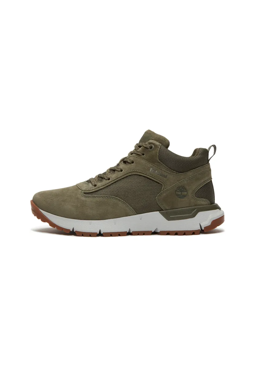Sneaker high - dark green suede