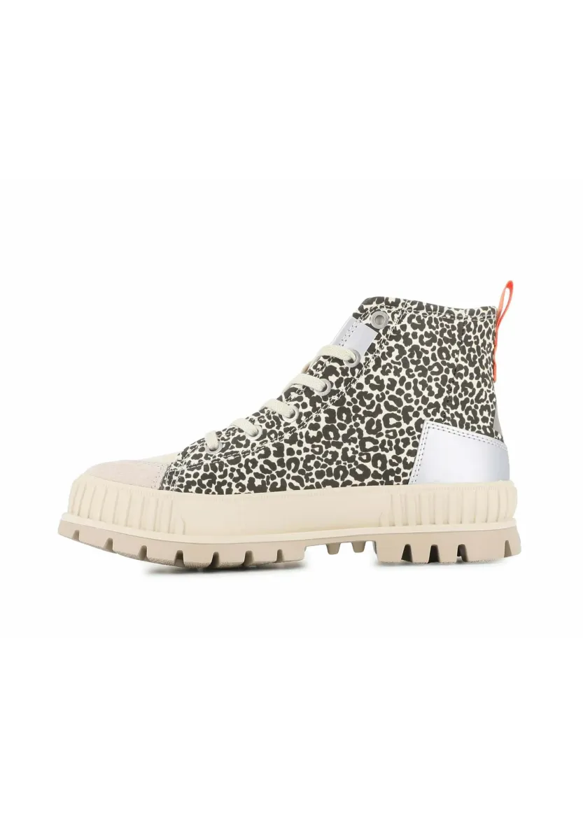 Sneaker high - milk print brown
