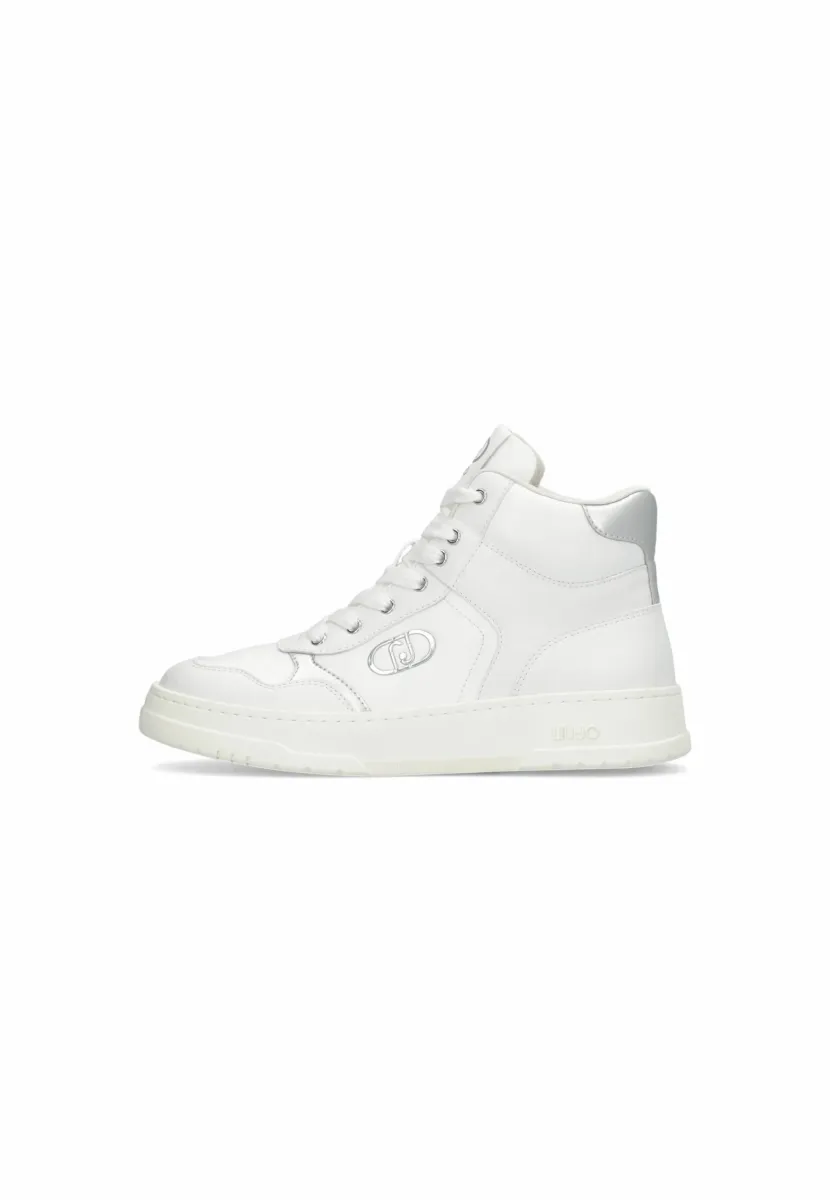 Sneaker high - white silver