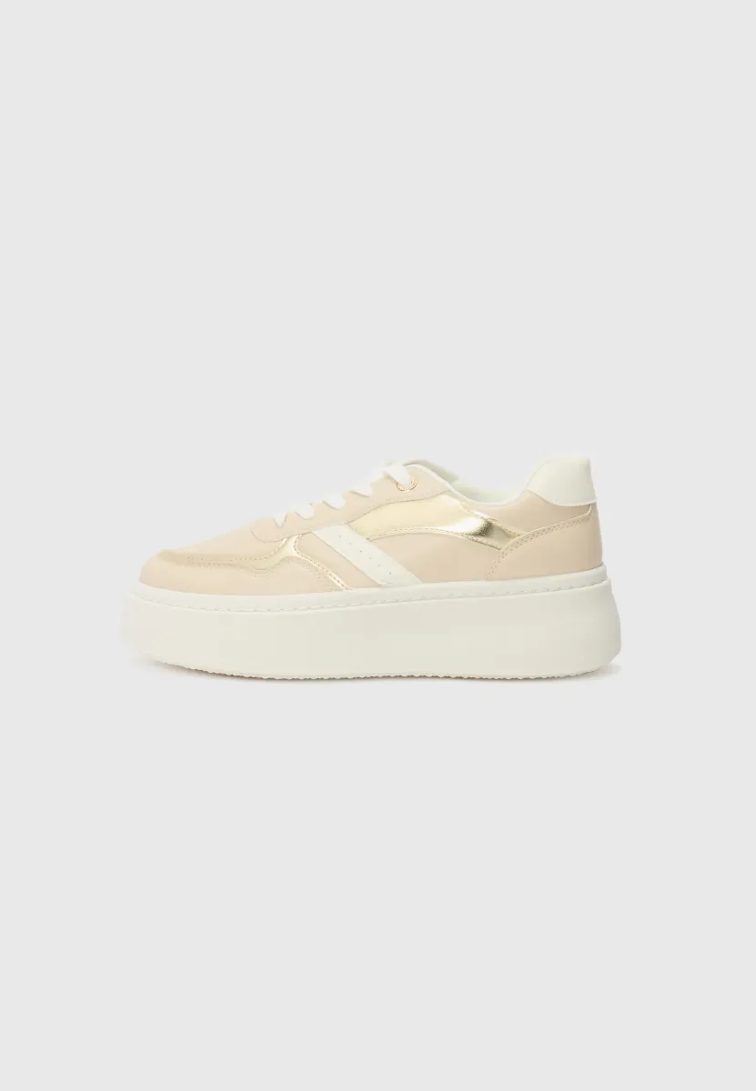 Sneaker low - beige gold-coloured