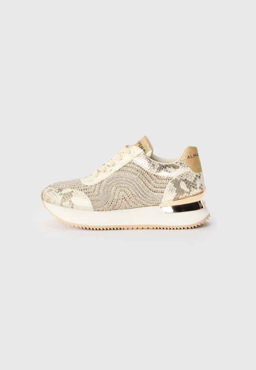 Sneaker low - bilbao gold-coloured