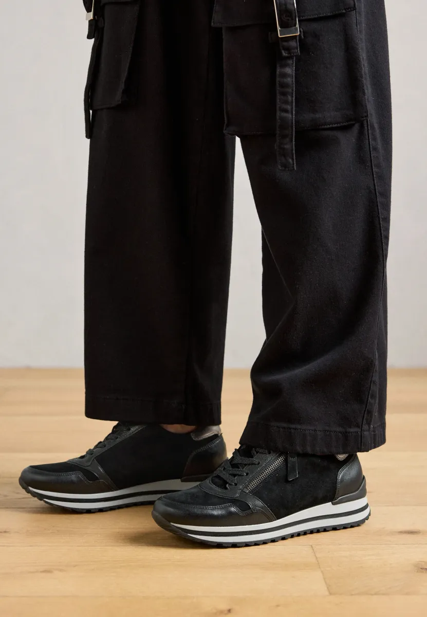 Sneaker low - black/silver-coloured