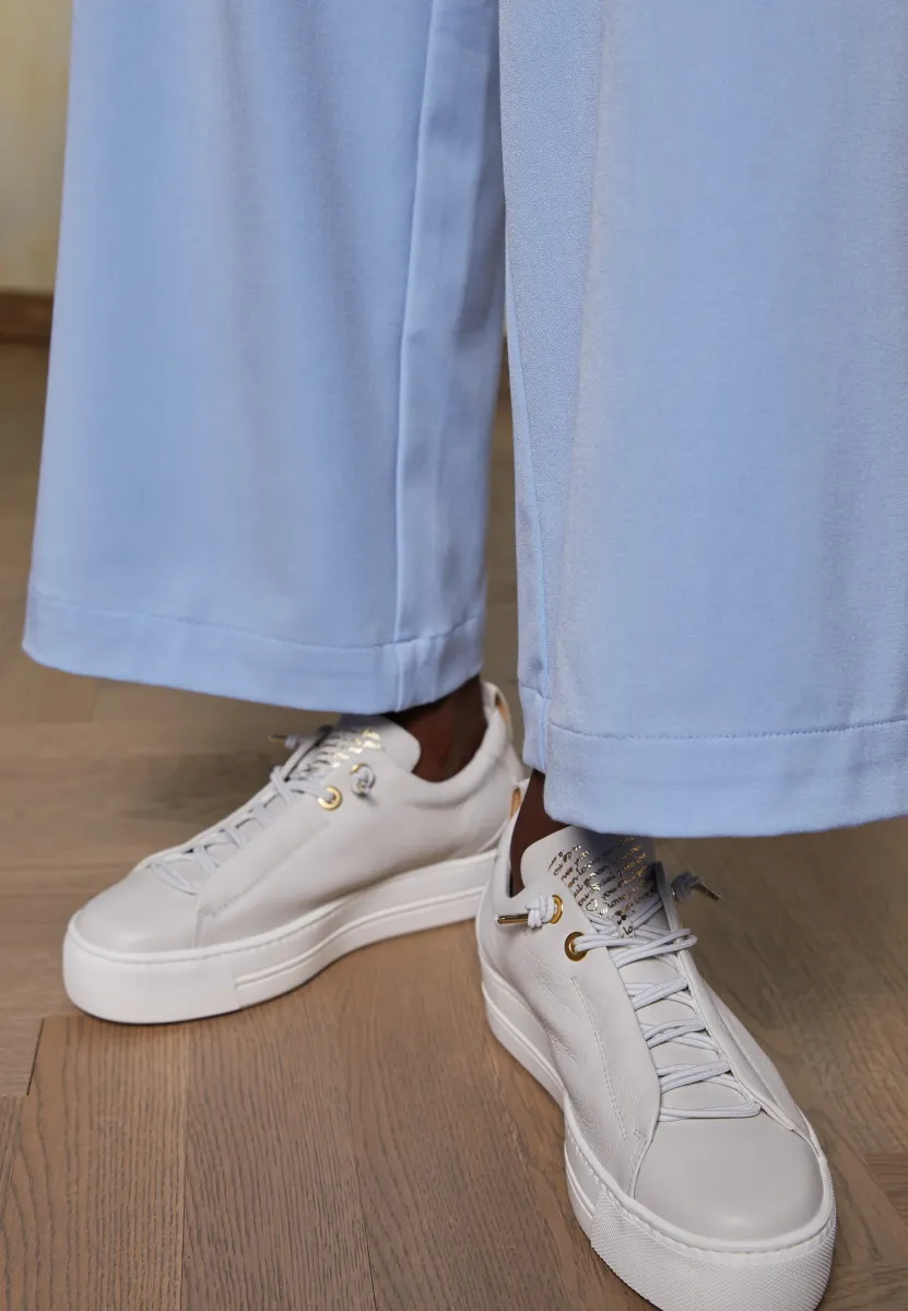 Sneaker low - hellgrau/gold