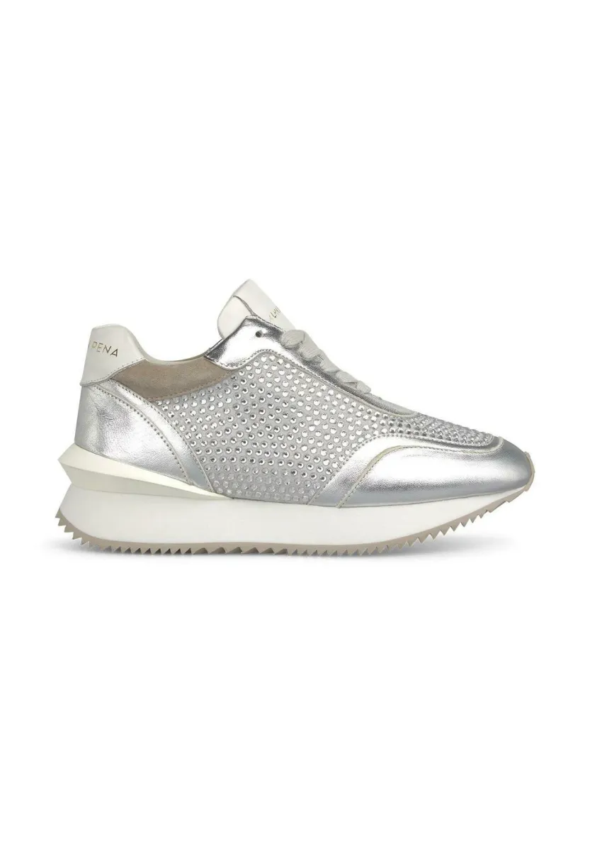 Sneaker low - plateado