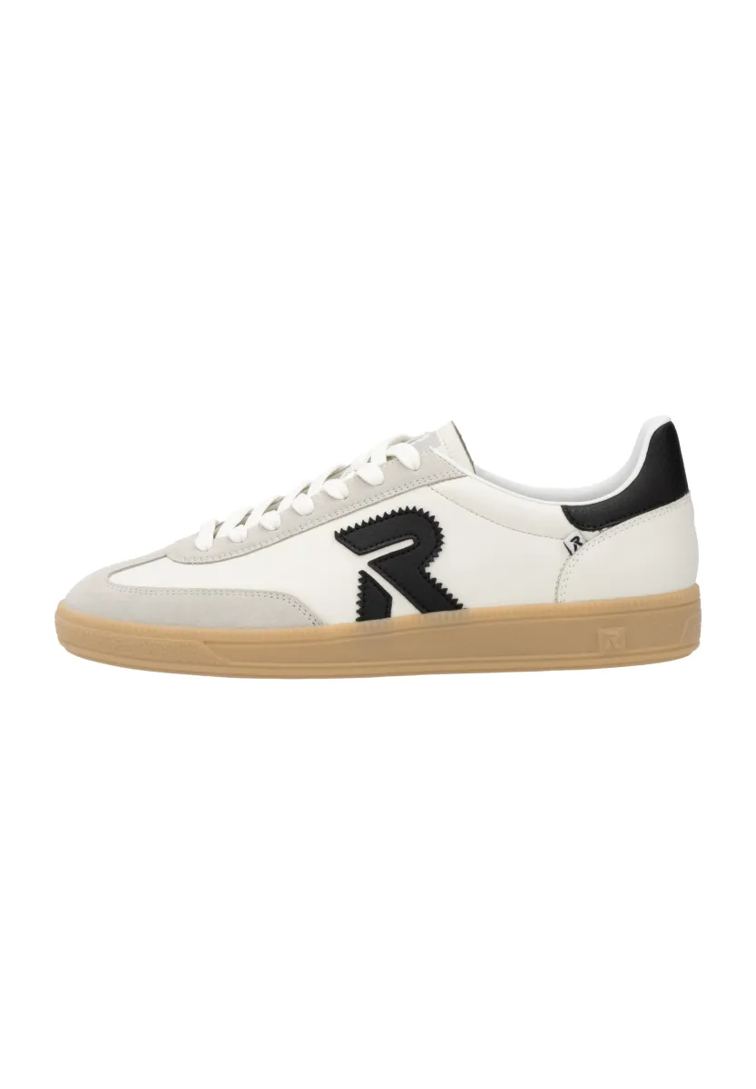 Sneaker low - weiß beige schwarz