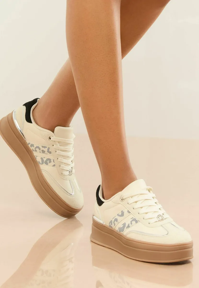 Sneaker low - white leopard
