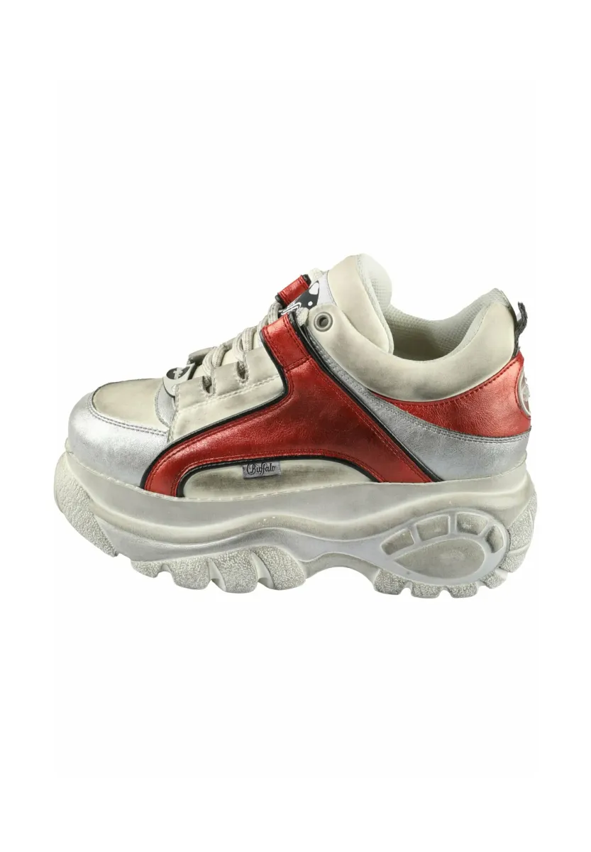 Sneaker low - white silver red