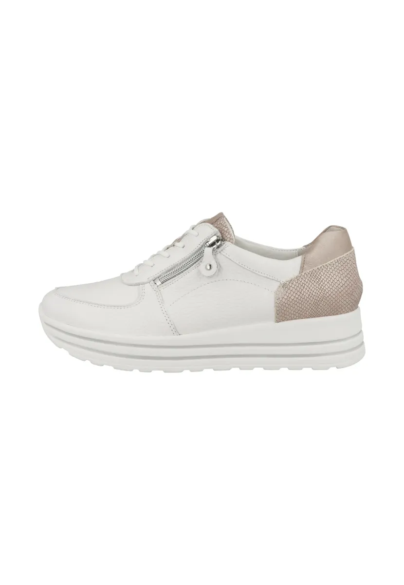 Sneaker low - white skin apricot