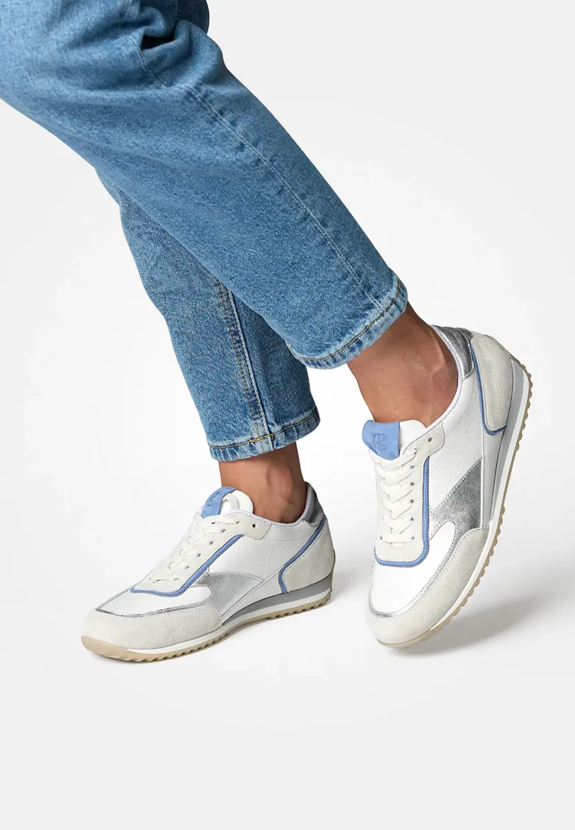 SNEAKER - Sneaker low - s suede m calf milk white