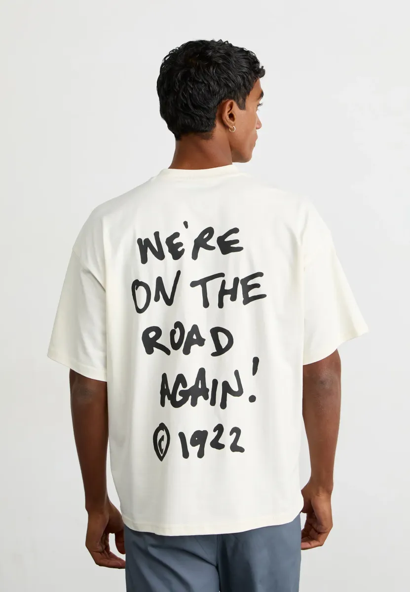 SNEEDVILLE TEE - T-Shirt print - egret