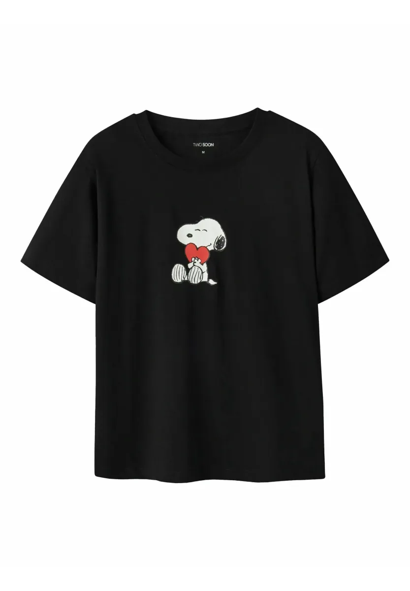 SNOOPY - T-Shirt print - black
