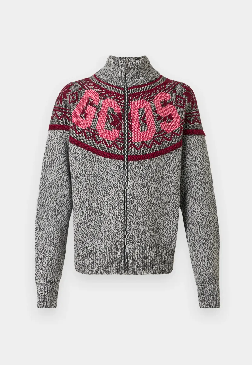 SNOW FULL ZIP TURLENECK - Strickjacke - grey