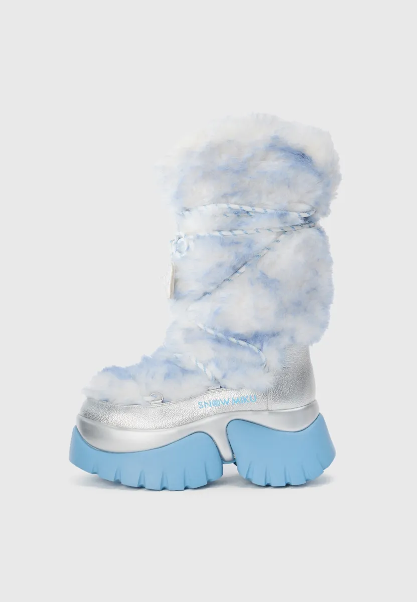 SNOW MIKU - Snowboot/Winterstiefel - white/blue
