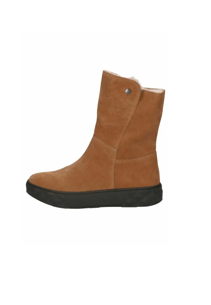 Snowboot/Winterstiefel - cognac suede