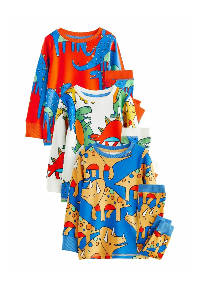 SNUGGLE 3 PACK SET - Nachtwäsche Set - multi bright dinosaur