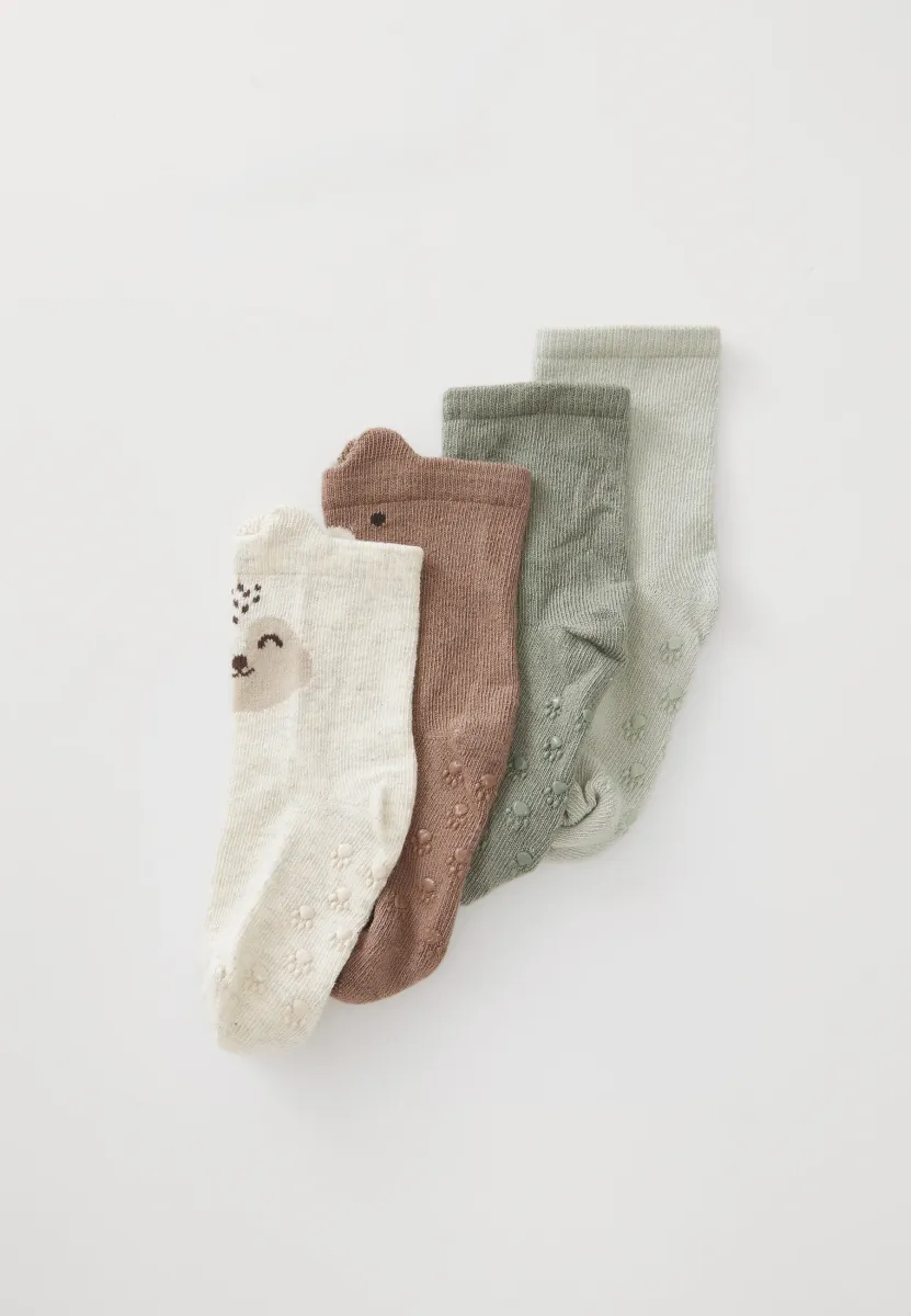 SOCK FOREST ANIMAL UNISEX 4 PACK - Socken - light dusty green