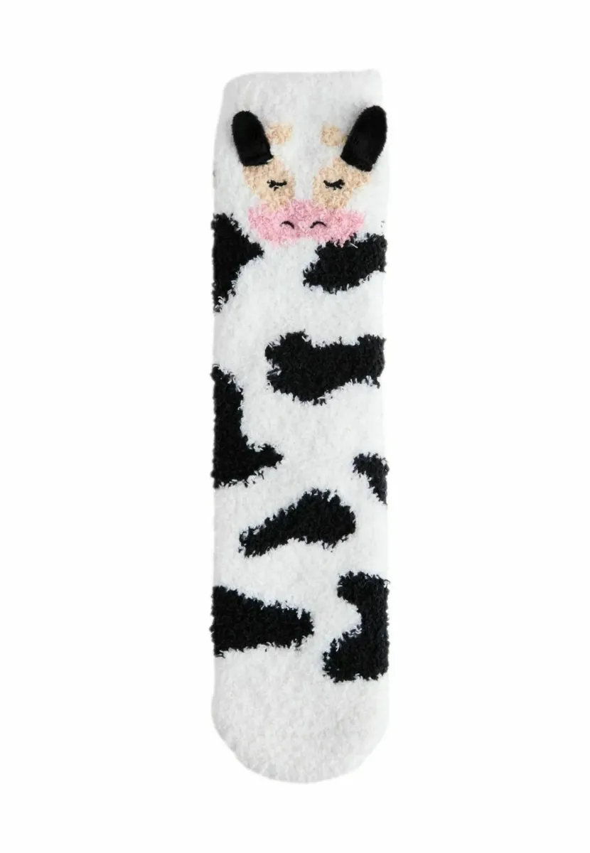 Socken - black and white cow