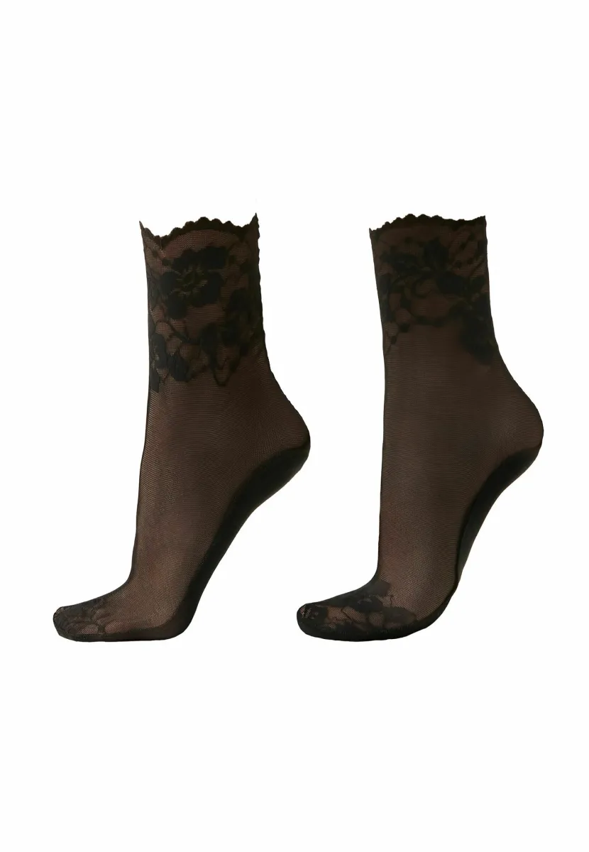 Socken - schwarz f  black lace