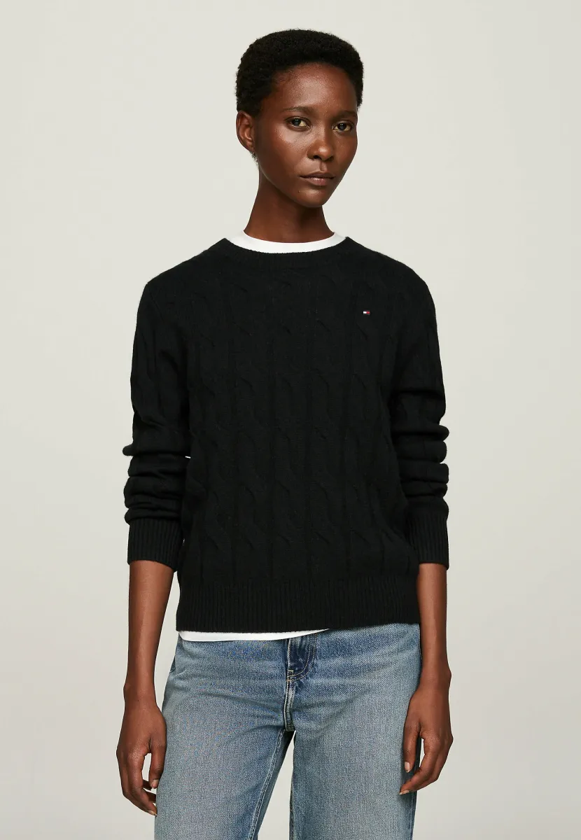 SOFT CABLE  - Strickpullover - black